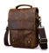Leuchtbox Leder Umhängetasche Herren Messenger-Bag Crossbody-Bag Herrenhandtasche Western Style Echtes Leder Vintage Optik
