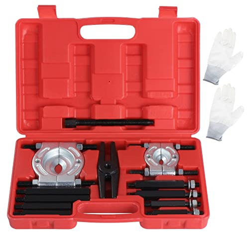 Gueenky 12 TLG Lager Abzieher Trennmesser, 35-75mm Trennmesser Lagerabzieher Set, Polradabzieher Trennmesser Abzieher Werkzeug Set für Demontage von Kugellagern Lagern