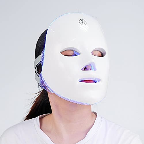 Maschera viso LED USB terapia ringiovanimento della pelle Anti Acne rimozione delle rughe maschera per la cura della pelle