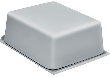 Magu Natur-Design Butterdose Grau aus einem Polymer aus natürlichen Materialien Butterbehälter Butterglocke, 14,9 x 9,9 x 5,6 cm