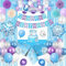 Frozen Geburtstagdeko Mädchen,Blau Lila Geburtstag Deko mit Geburtstag Banner Cake Topper Tischdecke Pompom Folie 3D Snowflake Luftballons für Kindergeburtstag Deko 3 4 5 6 Jahre