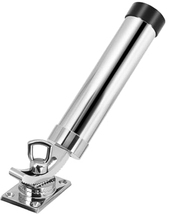 Kopinma Rutenhalter Boot, Angelrutenhalter für Marine, Einstellbar Angeln Rutenhalter, Edelstahl, Schienenhalterung, Klemme