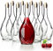 KADAX Lot de 9 bouteilles en verre avec bouchon en liège hermétique, motif raisin, bouteille d'huile, vinaigre, récipient en verre pour liqueur de fruits, bouteille de vin vide (500 ml)