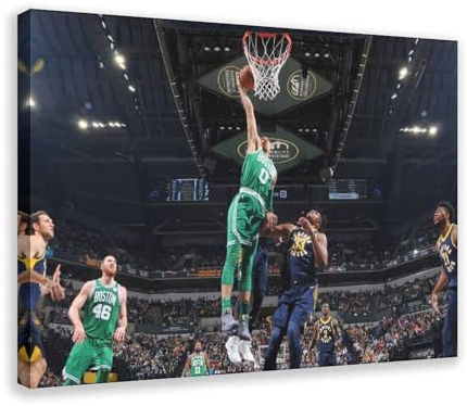 DESHVA Jayson Tatum Poster auf Leinwand, Schlafzimmer, Dekoration, Sport, Landschaft, Büro, Raumdekoration, Geschenk, Rahmen-Stil, 30 x 45 cm