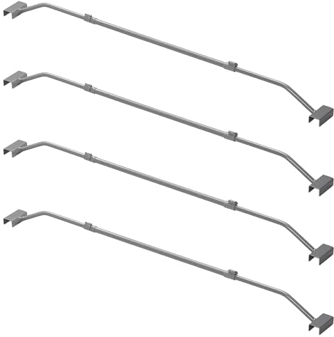 APT Lot de 4 cintres en métal réglables pour bâche plate 100-155 cm