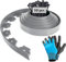 Bordure Jardin Exterieur, Hauteur avec Ancrages au Sol + Paire de Gants Bordure Jardin Exterieur, Bordure Jardin Plastique, Bordurette de Jardin Flexible (gris10)
