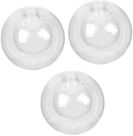 Angoily Tulipas De Lamparas Ligero 3 Piezas Pantalla De Cristal Esférico Tulipas Para Lamparas De Techo Accesorios Vidrio Doble Capa G9 Candelabros De Cristal