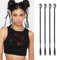 Flufymooz 4PC Braid in Haarverlängerung 35 cm Clip in Braid Extensions für Frauen Synthetische Haarteile für den täglichen Gebrauch Party-Styling (Natürliches Schwarz)
