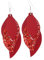 Yardenfun 1paar Glänzende Sequin Ohrringe Für Lange Dangle Ohrringe Rot Stilvolles Ohrschmuck Für Partys Feiertage Und Alltagsmode