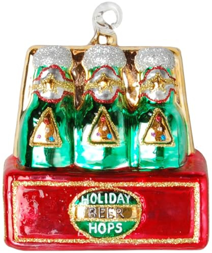 Krebs Glas Lauscha - Weihnachtsdekoration/Christbaumschmuck aus Glas - Bierkasten - Größe: ca. 9,5 cm