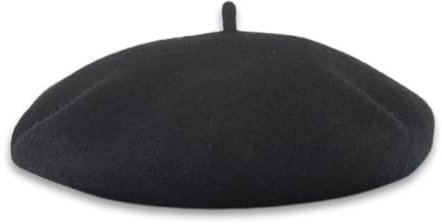 Francese Cappello Parigino Donna Uomo, Baschie Berretti, Berretto Francese Classico Berretto da Artista Moderno Cappello da Pittore Beret Hat Elegante Baschetto Berretti per Estate, Invernale, Nero