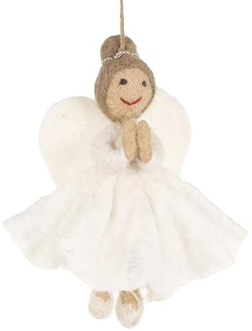 POMMERNTRAUM ® | Filzfigur Dekofigur Baumhänger Christbaumhänger Engel Schutzengel Filzengel Weihnachtsengel (LULU)