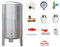 guoyjmm Druckbehälter Druckkessel Druck Wasser-Speicherbehälter 60L-300L, Edelstahl Hohe Vordruckbehälter Tragbar, Druckspeicher, mit Komplettem Installationssatz,60L/15.8Gal-40x60cm