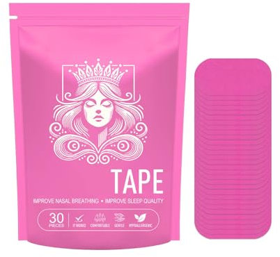 30pc 2 Stils Queen Mouth Tape for Sleeping Professionell Mouth Tape Nasal Strips for Snoring Weich und Bequem Nasal Strips for Snoring Fester Sitz Mouth Tape for Sleeping (B)