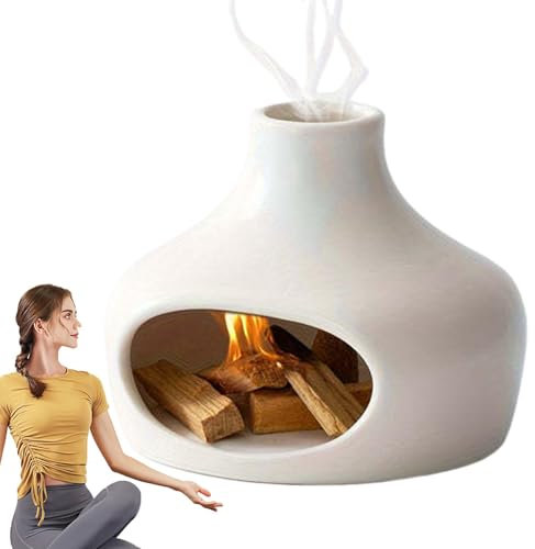 Quemador De Incienso para Chimenea, Quemador De Cuenco para Manchas, Recogedor De Cenizas De Chimenea De Cerámica | Quemador De Cono con sistma De Recolección De Cenizas Innovador Y Distintivo, Sopor