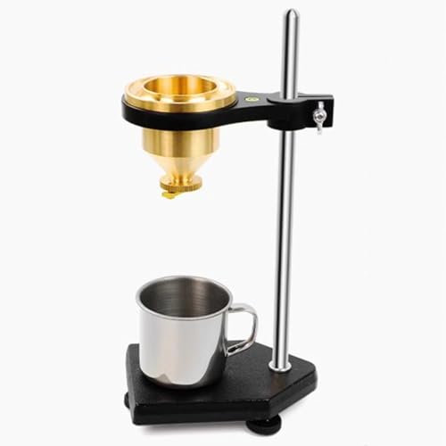 Desktop Flow Viscosity Cup, Paint Viscosity Meter, 4mm Aperture, with Pure Brass Flow Cup, Adjustable Lifting, Viscometer Measurement Cup for Coating