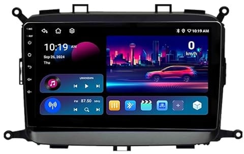 ALOEU Android 14 Autoradio Auto Navegación GPS De Alta Definición Coche Reproductor Multimedia GPS Radio para Kia Carens 2012-2017 9 Pulgadas Pantalla Táctil Reproductor USB