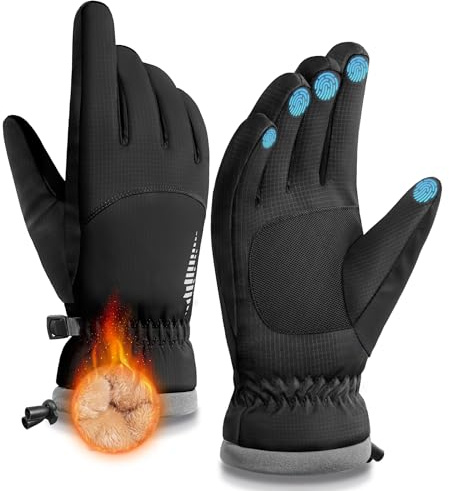 SIMARI Winter Waterproof Warm Gloves Women Men with Touchscreen Fingers, Ski Snow Windproof for Cold Weather Thermal, for Running Hiking Driving Cycling Outdoor Sports Daily Work