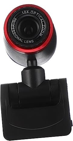 HOMSFOU HD Computerkamera 640x480 mit Mikrofon, 360 Grad Drehung | Abs Gehäuse, Cmos Bildsensor, Dsp Chip ohne Treiber, für Videokonferenzen und Live Streaming