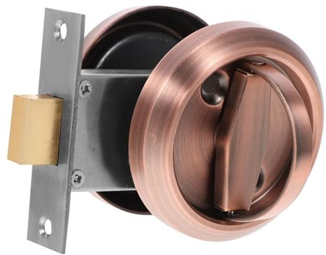 CTIRCHIU 1Pezzi Serratura Porta Scorrevole Invisibile Acciaio Inossidabile Maniglia Doppia Serratura per Uso Design per Porte e Scorrevoli Facile