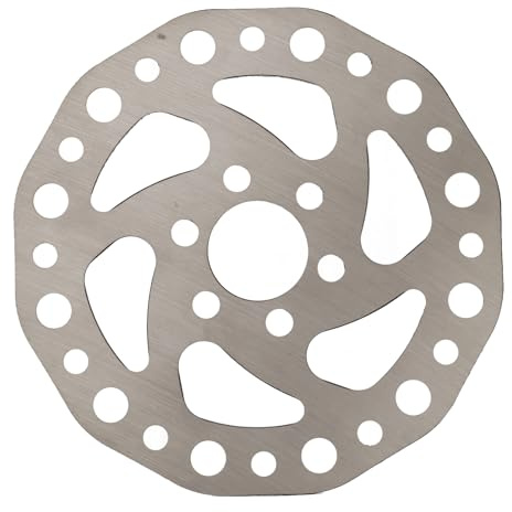 Sunicon 100mm Bike Disc Brake Rotor, Steel 6 Hole Bike Disc Brake Replacement Parts for Mountain Bike Road Bike Accessories
