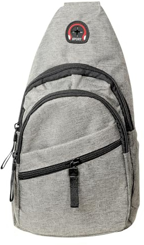 Cham Cham Unisex Tasche - Unisextasche aus Textil in Grau mit Reißverschluss