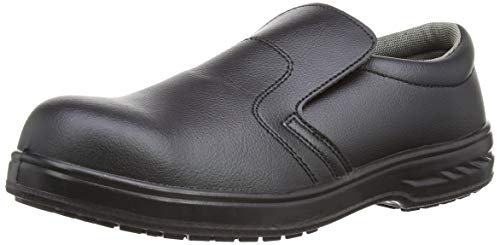 Portwest Mocasín De Seguridad Steelite S2, Tamaño: 37, Color: Negro, FW81BKR37