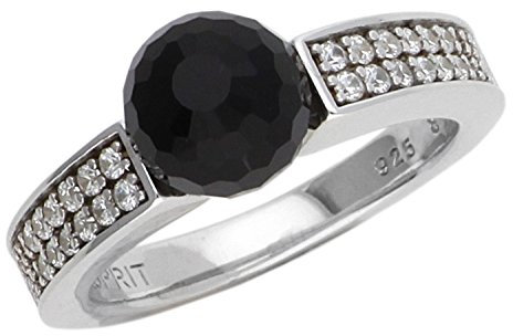 Esprit Damen-Ring Precious Glam Night 925 Sterling Silber Gr. 54 (17.2) ESRG91587B170