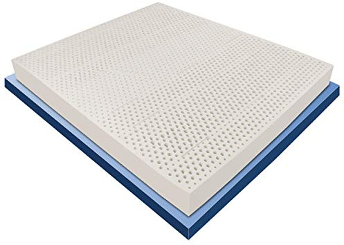 Baldiflex Matratze aus Naturlatex, abnehmbarer Bezug, milbendicht, atmungsaktiv Kissen aus Memoryschaum inklusive, Höhe 20 cm Matrimoniale 180x200 Aloe vera