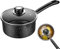 Casseruola con coperchio, Ø 16 cm, ca. 1,5 l, con manico lungo resistente al calore, pentola con beccuccio, padella antiaderente a induzione, pentola per latte a induzione, non rivestita, visibile