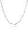 Herren-Kette Aus Massivem 925 Sterling Silber Mit Figaromuster 55 Cm