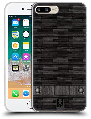 Head Case Designs Bois Textures Industrielles Coque en Gel [Protection de Qualité Militaire] Compatible avec Apple iPhone 7 Plus/iPhone 8 Plus Et Compatible avec MagSafe