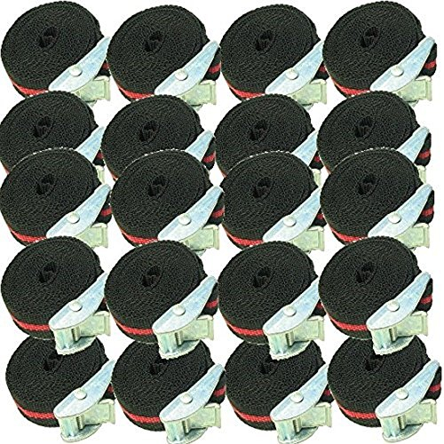 Timtina 144 Stück Befestigungsriemen-Set Spanngurt, Schnellspanner, Zurrgurt,Klemschoss Gurt ideal zur Befestigung am Fahrradträger (144)