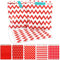 Frau WUNDERVoll® 100 PAPIERTÜTEN ROT, ZACKEN 13 x 16,5 cm, 45 Gramm Papier, flach/Candy Bar, Hochzeit, Kindergeburtstag, Papiertütchen, Candybag, Tüten, Mitgebseltüten