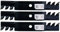 Rotary 121,9 cm 11596 Rasenmähermesser-Set (3) John Deere gx21784 gx21786 GY20852 7pt