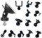 ShipeeKin Car Suction Cup Dash Cam Mount for Vehicle Video Recorder on Windshield & Dash Board with 14 Joints for Driving Camcorder GPS