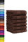 BaSaTex - 6er Pack Handtuch Set für Gäste - Handtücher mit Aufhängeschlaufe aus weicher Baumwolle in 30x50 cm - Gästetücher für die Händereinigung Öko-Tex Standard 100 Zertifiziert - Schoko