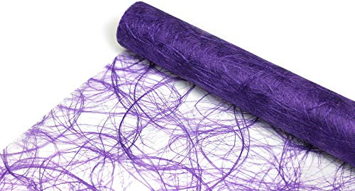 Sizoweb Tischläufer Tischband Dekoration Dekor Breite 30 cm Rollenlänge und Farbe wählbar Lila 5 Meter