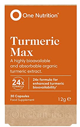 One Nutrition Turmeric Max - Organic Turmipure Gold - Purest, Most Traceable Extract - Easy Absorption vs Standard Turmeric - One a Day - 30 Capsules