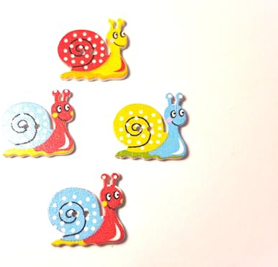 20 Holz Knöpfe Schnecke Mix 25x25mm zum aufnähen Löcher 1mm nähen annähen Jackenknöpfe Mantelknöpfe Holzknöpfe basteln Scrapbooking