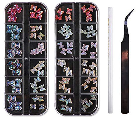 2 Pcs Japanese Nail Art Diy Dried Flower Decoration Decals Natural Flower Applique Ornament Nail Decoration Supplies