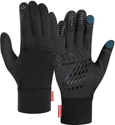 Funnasting Cycling Gloves, Waterproof Touchscreen Gloves Winter Warm Gloves Windproof Anti-slip Sports Thermal Gloves for Cycling Driving Running Hiking