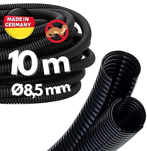 10 Meter Kalitec Wellrohr Twin NW 10 I Wellschlauch zweiteilig I Solarwellrohr I Marderschutzrohr I Leerrohr I Kabelschutz AD 13,3 mm ID 8,5 mm