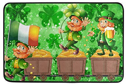 Ollabaky St. Patrick's Day Fußmatte rutschfest waschbar Küche Badezimmer Matten Boden Indoor Outdoor Teppich Home Decor 59,9 x 39,9 cm