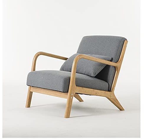 DUNAKE Modern Wohnzimmer Sessel,Fernsehsessel Relaxsessel,120° Einzel-Sofasessel,Zuhause,Schlafzimmer,Balkon,Garten,Komfortabel und langlebig, praktisch und modisch (Color : Gray)