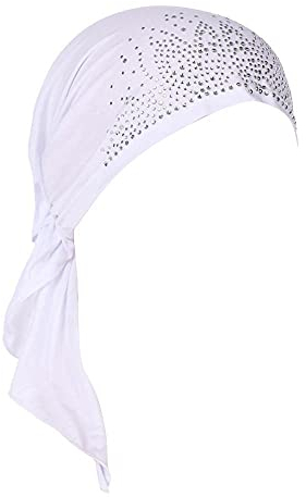 Zhiyao Damen Mütze Bambus Chemo Kopftuch für Frauen Baumwolle Indien Muslim Stretch Turban Hut mit Haarausfall - Krebspatienten Kopfbedeckung Turban in Versiegelter Verpackung