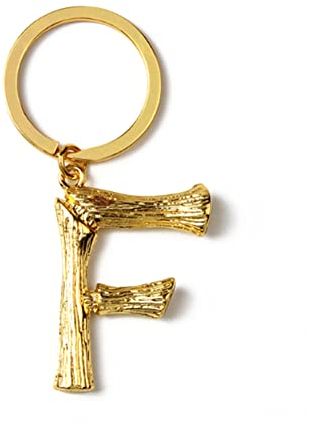 ARFUKA Schlüsselanhänger mit Buchstabe F Metall Keychain für Auto & Hausschlüssel Stylischer Autoschlüsselring für Männer und Frauen Gold