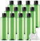 ZEOABSY 12 Pièces 250 ML Vert Bouteille en Plastique avec Bouchon à Charnière Noir, Épaule Plate Vider Bouteille Ronde en PET de Voyage pour Cosmétiques Liquides