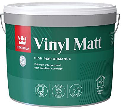 TIKKURILA Vinyl Matt - High Performance Full Matt Emulsion Paint For Interior Walls & Ceilings (Dark Colours (Customise Now), 10 l (Pack of 1))