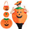 Atuoxing Déguisement de Citrouille d'Halloween pour Enfants Adultes, Costume de Citrouille avec Chapeau et Sac de Citrouille, Deguisement Halloween Femme pour Cosplay Fête (Adulte), 88x85cm